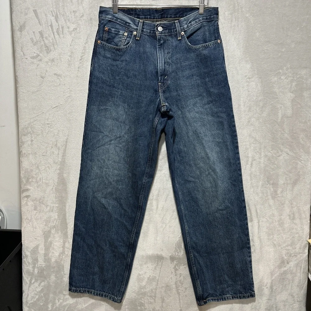 Levi's 578 Men's‎ Jeans Size 32 Baggy Denim Med Wash Blue High Rise Straight Leg